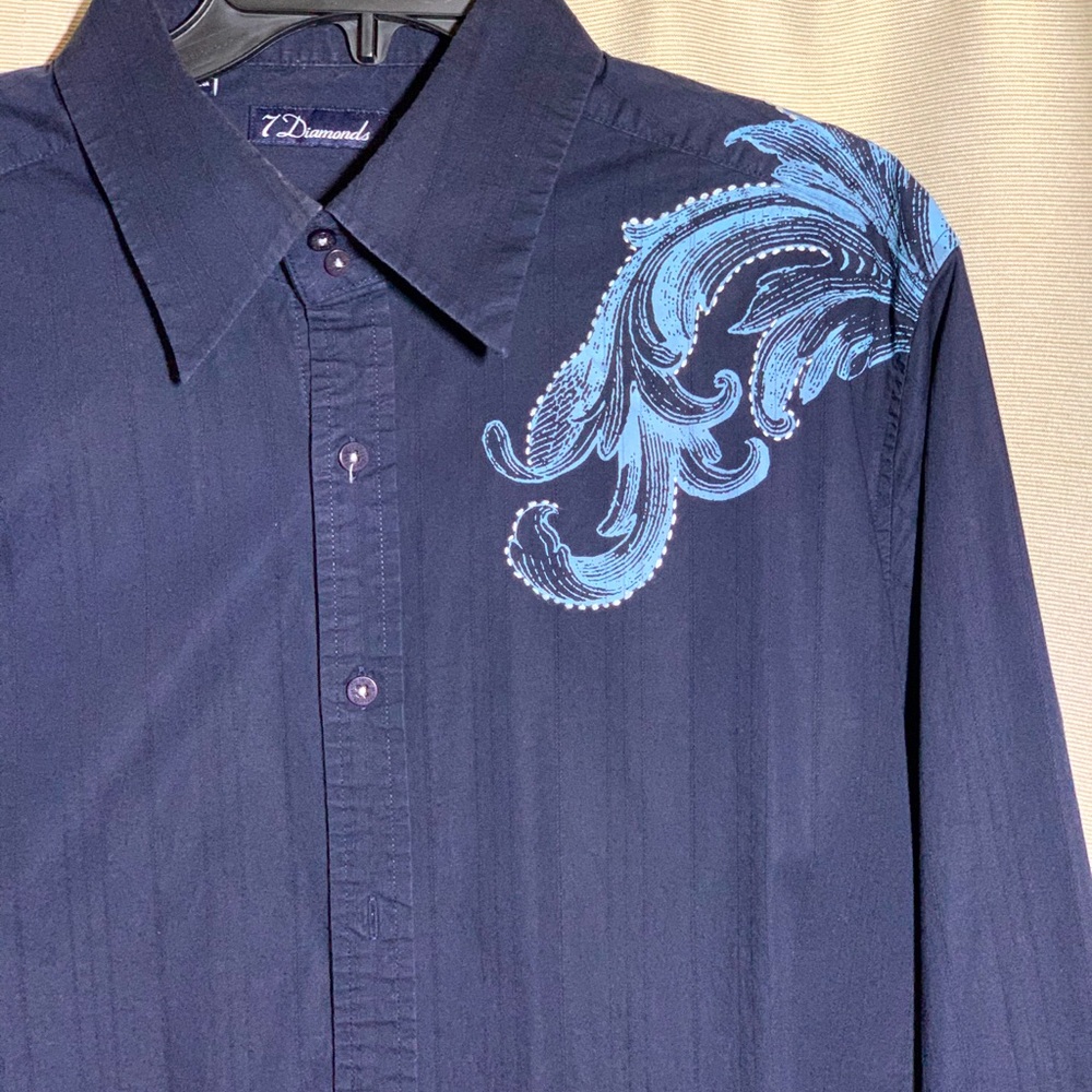 7 Diamonds dress blue dress shirt